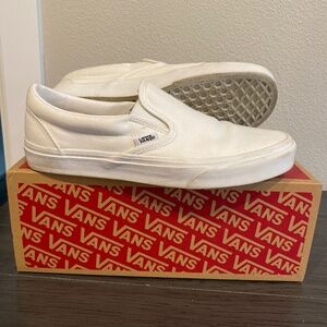 Classic white womens slip on vans